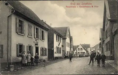 Ak Leiselheim Worms am Rhein, Hauptstraße, Geschäftshaus