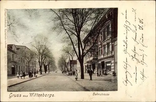 Ak Wittenberge an der Elbe Prignitz, Bahnstraße