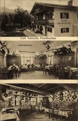 Ak Fischbachau in Oberbayern, Café Albrecht, Nebenzimmer, Weinstube