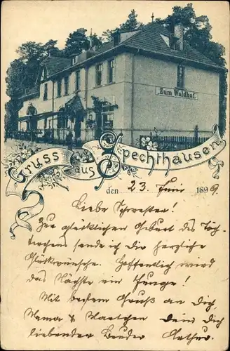 Ak Spechthausen Eberswalde im Kreis Barnim, Zum Waldhof