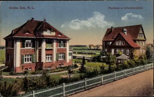 Ak Bückgen Großräschen in der Niederlausitz, Grube Ilse, Pfarrhaus, Schwesternheim