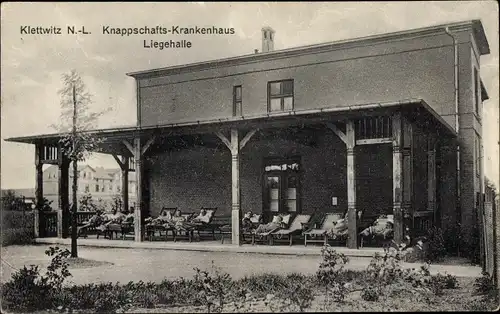 Ak Klettwitz Schipkau in der Niederlausitz, Knappschafts Krankenhaus, Liegehalle