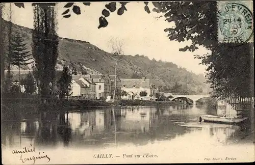 Ak Cailly Eure, Pont sur l´Eure