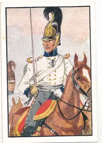 Sammelbild Deutsche Uniformen, Freiheitskriege Nr. 28, Brandenburg. Kürassier-Regt. Offizier