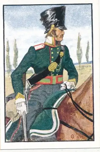 Sammelbild Deutsche Uniformen, Deutsche Freiheitskriege, Nr. 76, Pomm. National-Kav.-Regt. Unteroff.