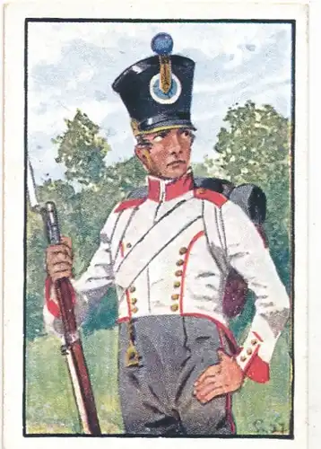 Sammelbild Deutsche Uniformen, Freiheitskriege Nr. 235 Österreich, 2. Berg.-Infanterie-Regt., Soldat