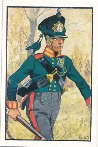 Sammelbild Deutsche Uniformen, Freiheitskriege Nr. 177, Meckl. Schwerin/Strelitz, Freiwilliger Jäger