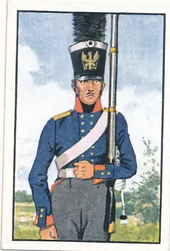 Sammelbild Deutsche Uniformen, Dt. Freiheitskriege Nr. 10, Preuß. Linien Inf.-Regt. Nr. 4, Grenadier