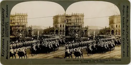 Stereo Foto Berlin, Aufmarsch der Wachen zum Appellplatz, I WK