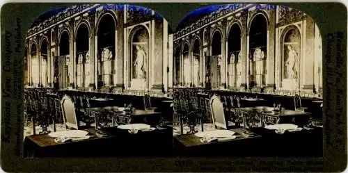 Stereo Foto Galerie des Glaces, Versailles, Kammer, in der der Friedensvertrag unterzeichnet wurde