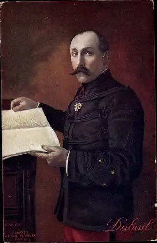 Ak General Augustin Dubail, Portrait