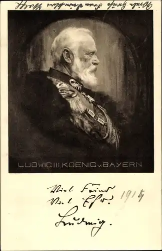 Künstler Ak Firle, Walther, König Ludwig III von Bayern