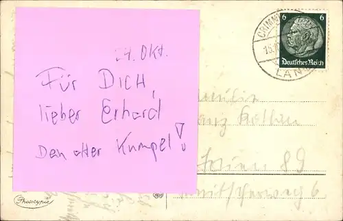 Ak Meerane in Sachsen, Bismarckplatz mit Bismarckdenkmal