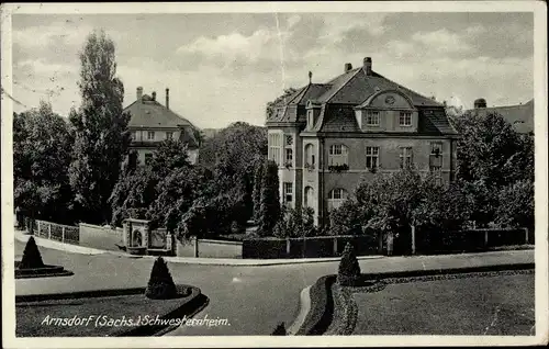 Ak Arnsdorf Sachsen, Blick auf das Schwesternheim