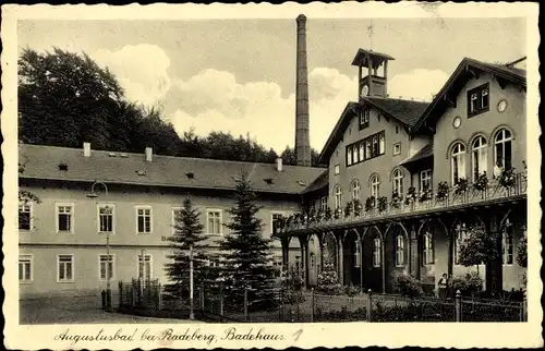 Ak Liegau-Augustusbad bei Radeberg, Teilansicht vom Badehaus