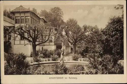 Ak Liegau Augustusbad Radeberg in Sachsen, Springbrunnen