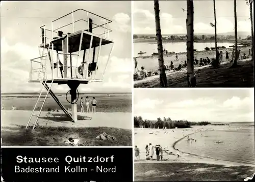 Ak Kollm Quitzdorf am See Oberlausitz, Badestrand Nord, Strandpartie