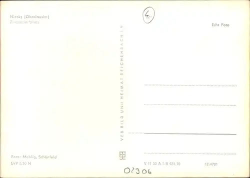 Ak Niesky in der Oberlausitz, Kirche am Zinzendorfplatz