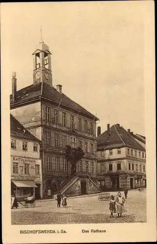 Ak Bischofswerda in Sachsen, Rathaus