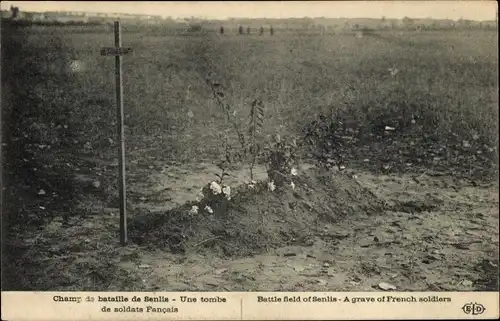 Ak Grab eines französischen Soldaten, Soldatengrab, I WK