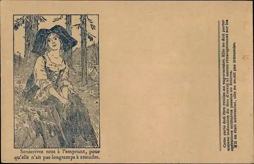 Ak Frau in Elsässer Volkstracht