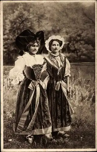 Ak Elsässerin und Lothringerin in Tracht