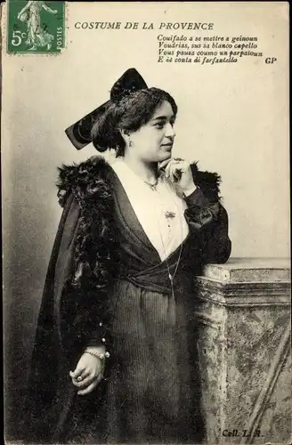 Ak Frau in Tracht aus der Provence