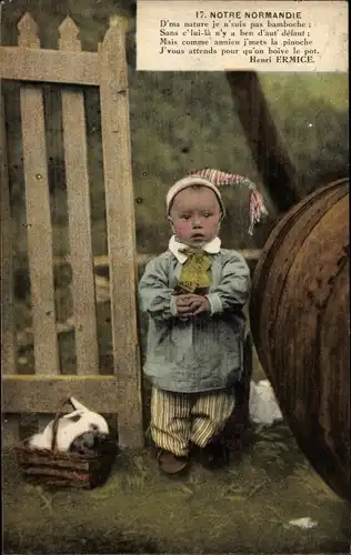 Ak Kleiner Junge in normannischer Tracht