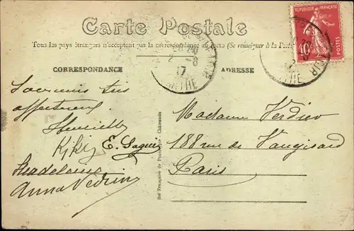 Ak Sarthe, Mann und Frau in Volkstrachten