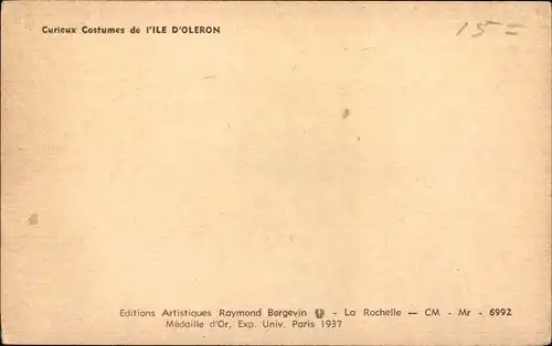 Ak Oléron Charente Maritime, Frauen in Volkstrachten