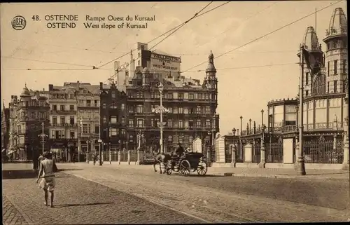 Ak Oostende Ostende Westflandern, Rampe Ouest du Kursaal