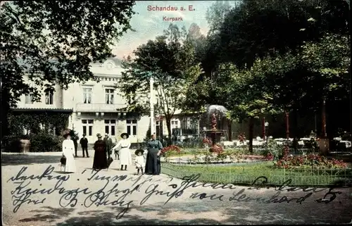 Ak Bad Schandau Sächsische Schweiz, Kurpark