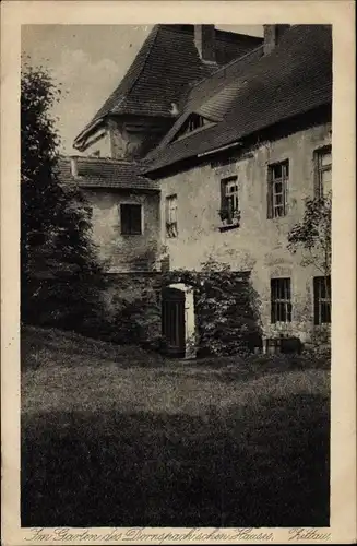 Ak Zittau in Sachsen, Im Garten des Dornspachischen Hauses