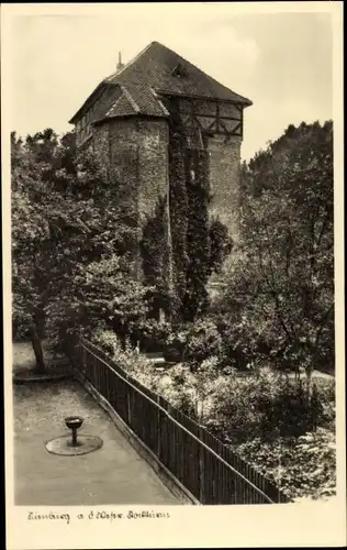 Ak Nienburg an der Weser, Blick zum Stockturm, Gartenzaun