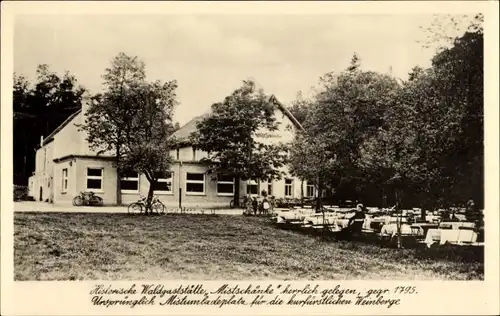 Ak Moritzburg in Sachsen, Waldgaststätte Mistschänke, Bes. M. Reichel