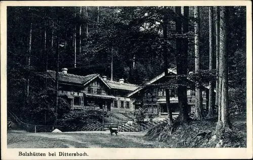 Ak Dürrröhrsdorf Dittersbach in Sachsen, Gasthaus Balzhütten