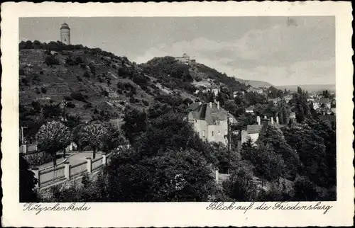 Ak Kötzschenbroda Radebeul in Sachsen, Blick auf die Friedensburg
