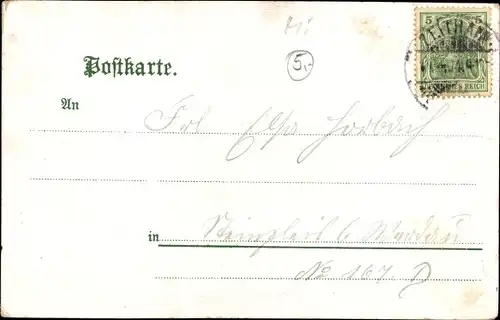 Ak Zeithain in Sachsen, Truppenübungsplatz, König-Georg-Straße, Gebäude aus dem Jahr 1900