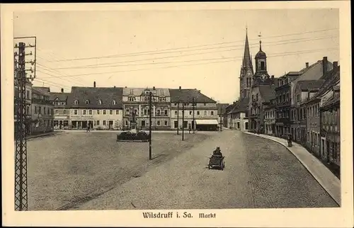 Ak Wilsdruff in Sachsen, Marktplatz
