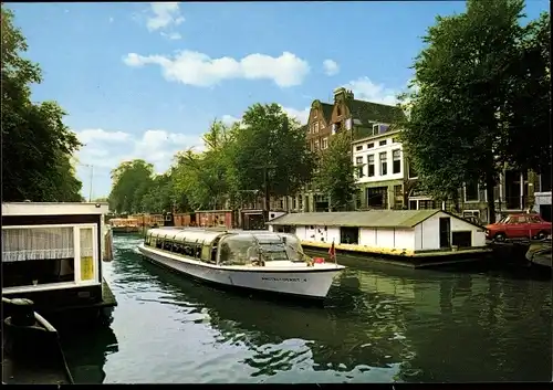 Ak Amsterdam Nordholland Niederlande, Prinsengracht met woonboten