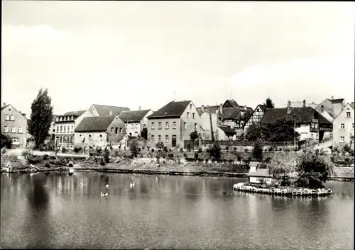 Ak Ronneburg Thüringen, Teich in Richtung Paitzdorf