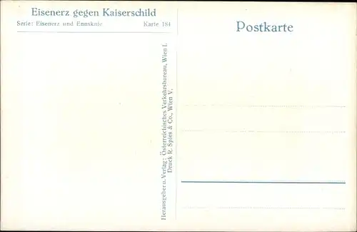 Ak Eisenerz Steiermark, Teilansicht gegen Kaiserschild