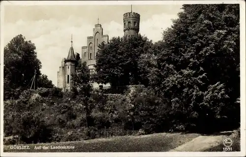 Ak Görlitz in der Lausitz, Auf der Landeskrone