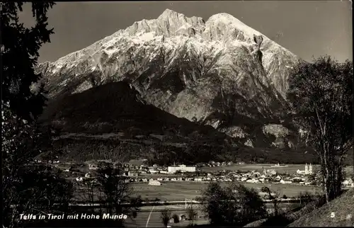 Ak Telfs in Tirol, Panorama vom Ort mit Hohe Munde