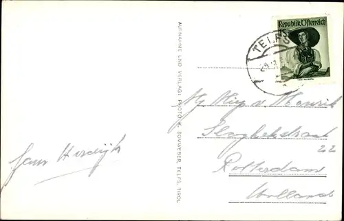 Ak Telfs in Tirol, Panorama vom Ort mit Hohe Munde