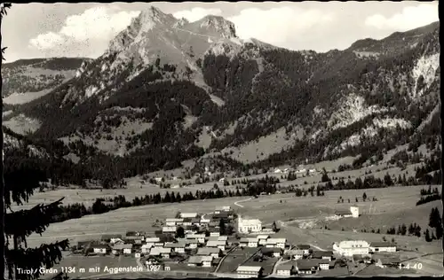 Ak Grän in Tirol, Panorama vom Ort mit Aggenstein