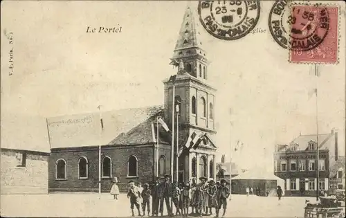 Ak Le Portel Pas de Calais, L'Eglise