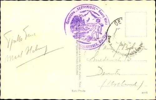 Ak Oetz in Tirol, Gaststätte am Piburger See