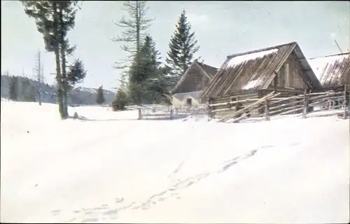 Ak Mönichkirchen in Niederösterreich, Mönichkirchner Schwaig, Winter