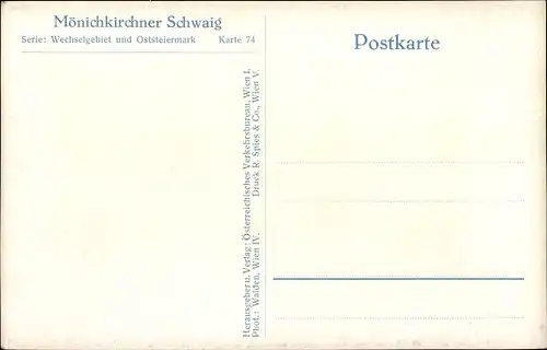 Ak Mönichkirchen in Niederösterreich, Mönichkirchner Schwaig, Winter